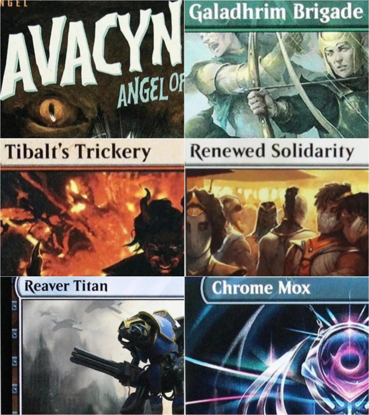 Board Game Dots - Reaver Titan/Chrome Mox/Avacyn,Angel TCG Magical Proxy