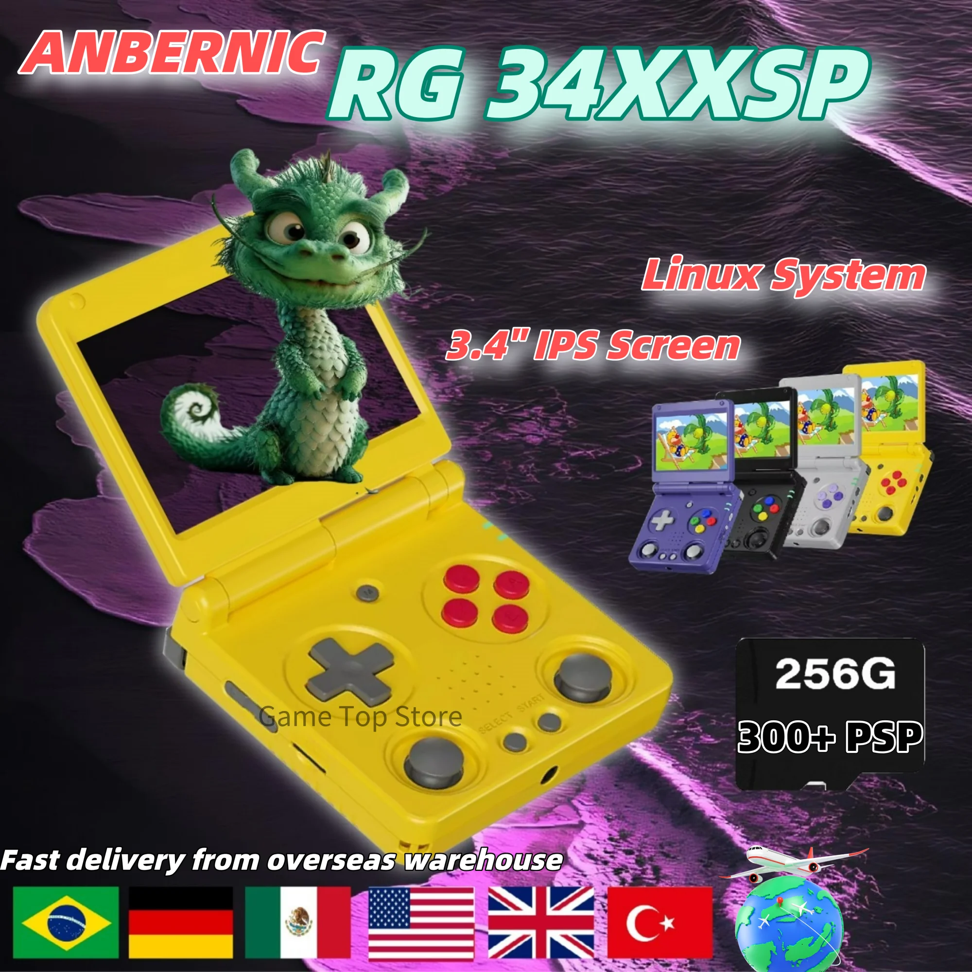 Board Game Viral - ANBERNIC RG34XXSP Retro Handheld Game Console