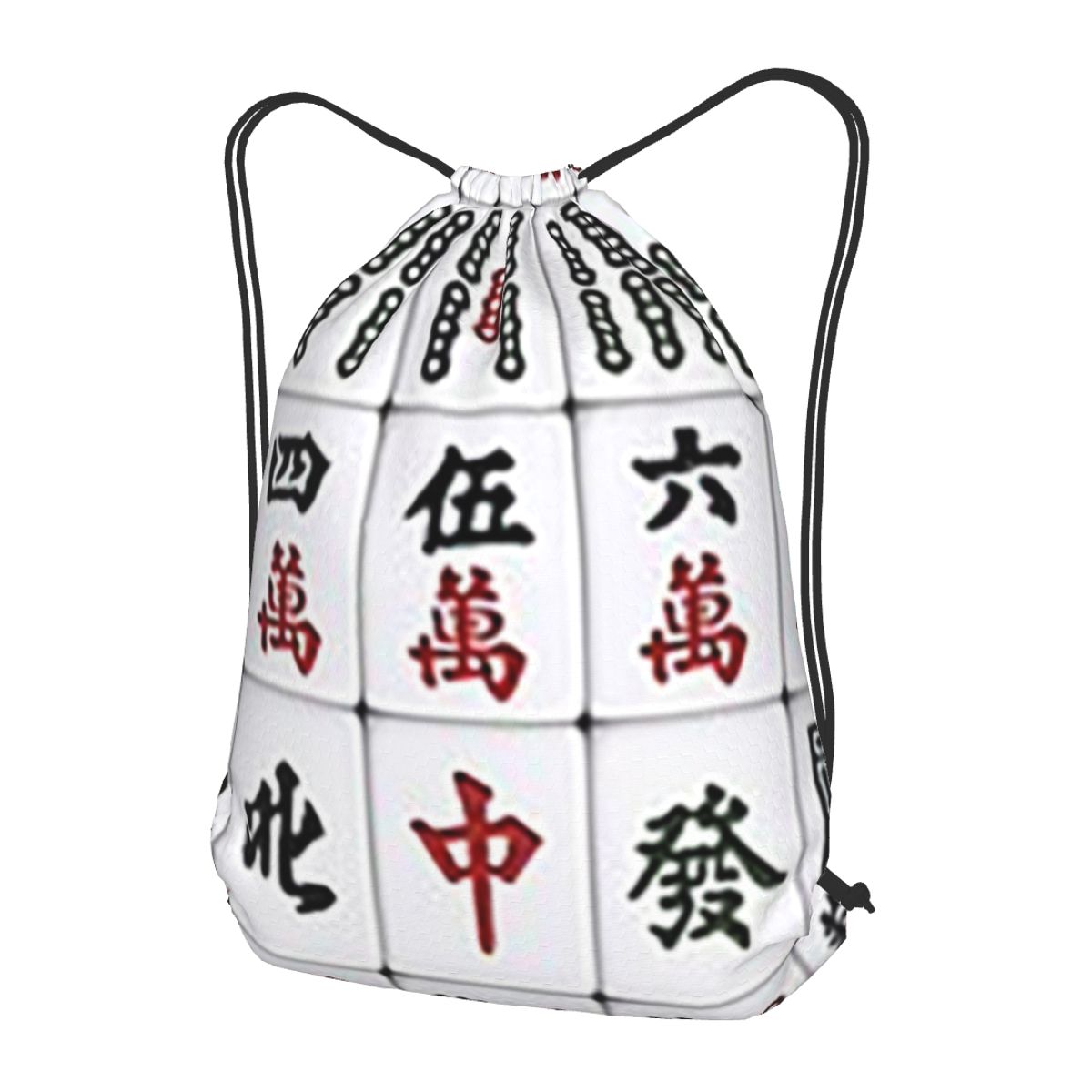 Mahjong Tile Pattern Backpacks - Tile Bag Drawstring avaliação e preço