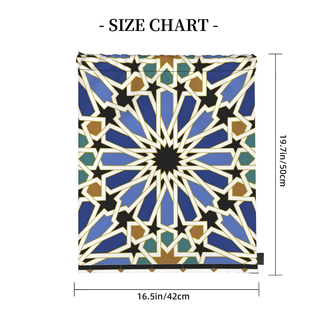 Arabic Tile I Backpacks Multi- - Tile Bag Drawstring avaliação e preço