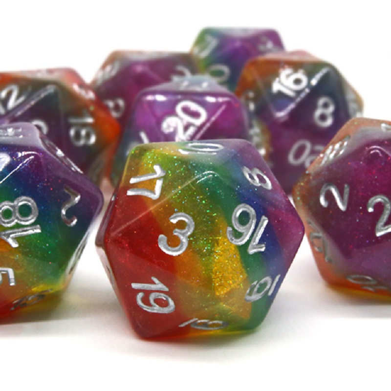 7Pcs/Set Polyhedral Rainbow Di - Board Game Pandemic avaliação e preço
