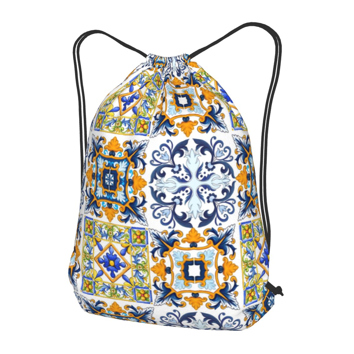 Copy Of Sicilian Tiles,mediter - Tile Bag Drawstring avaliação e preço