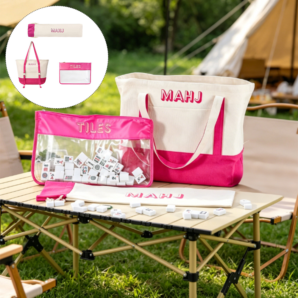 2026 New Versatile Canvas Mahj - Tile Bag Drawstring avaliação e preço