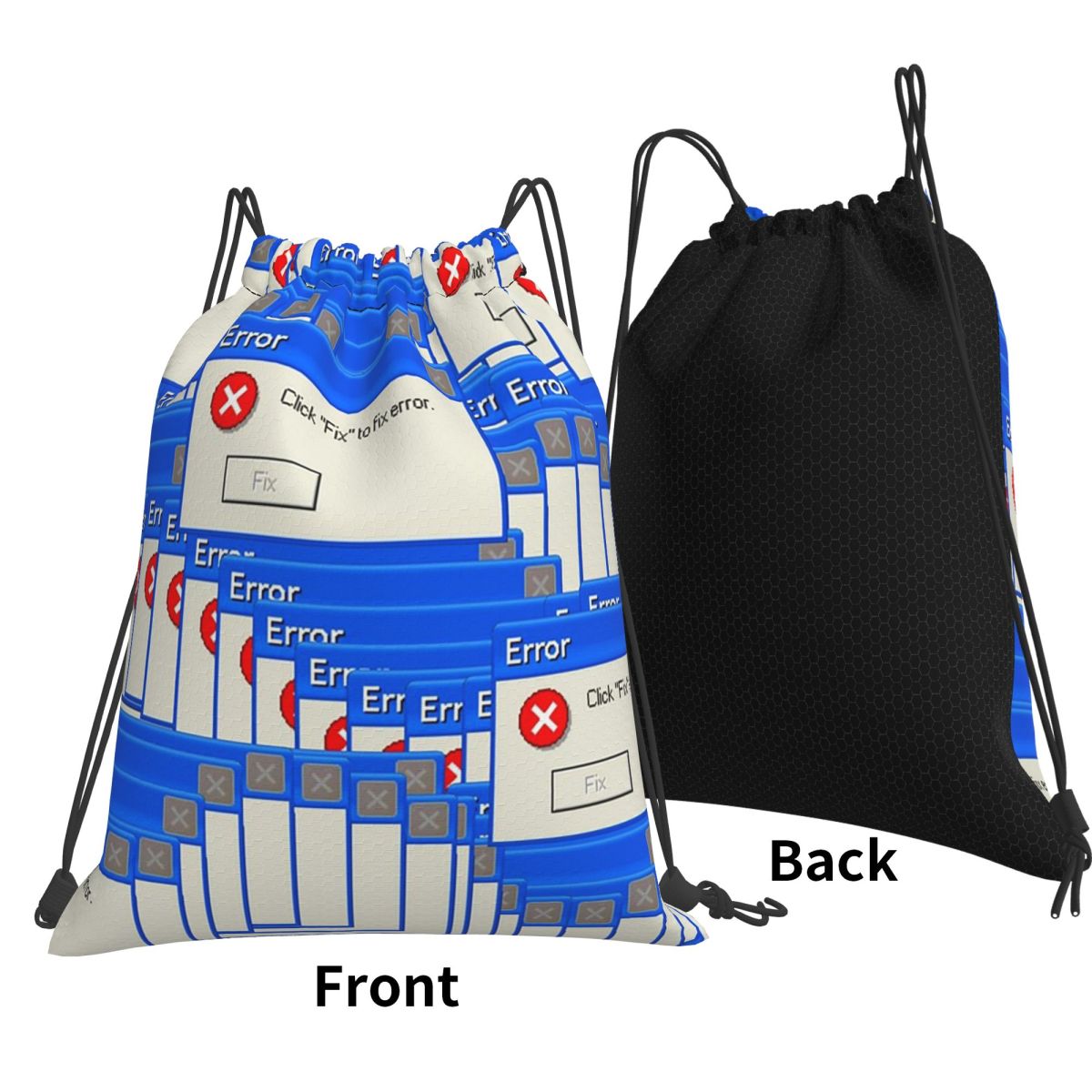 Windows Xp Error Tiled Backpac - Tile Bag Drawstring avaliação e preço