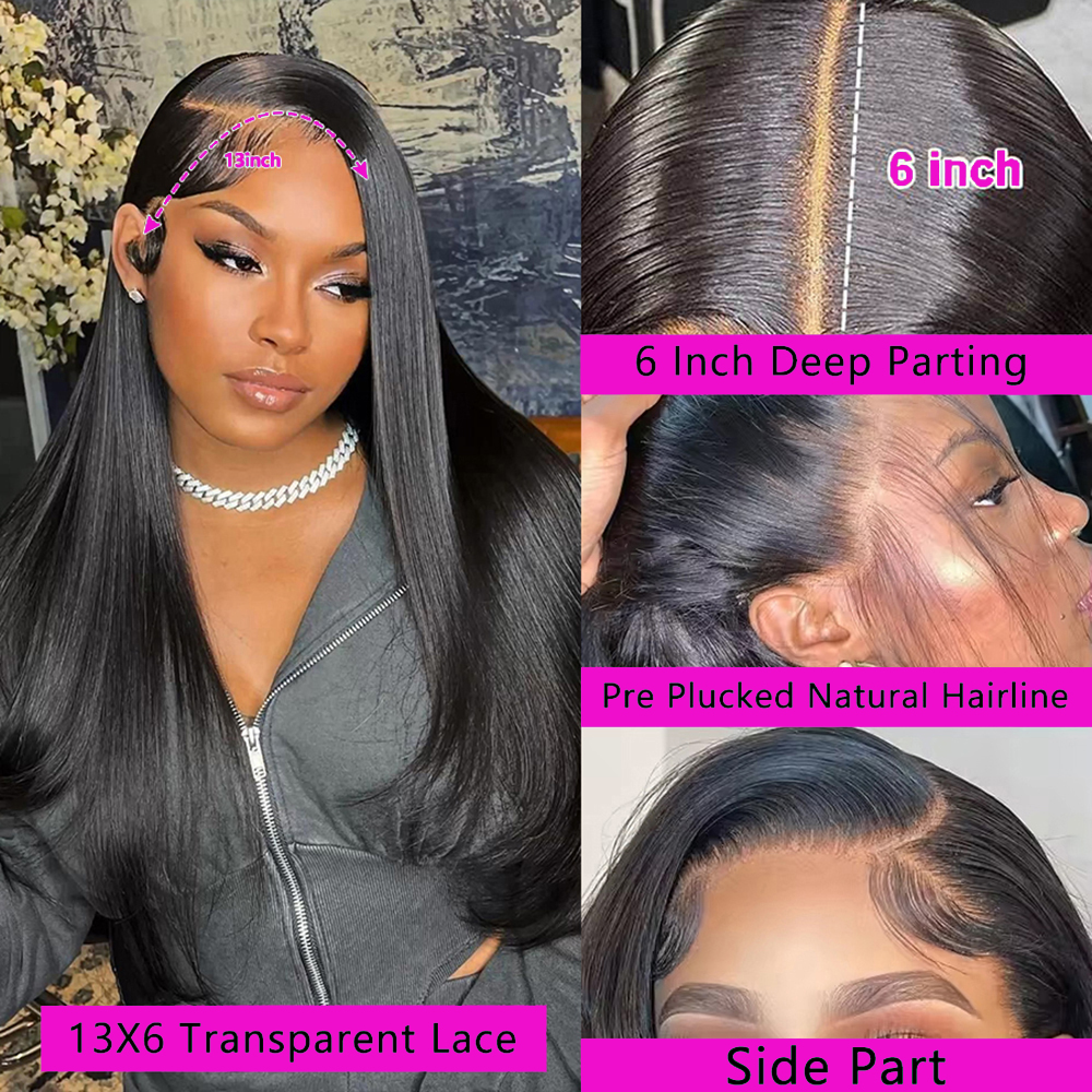 13x6 Straight Human Hair Wigs  - Board Game Queen avaliação e preço