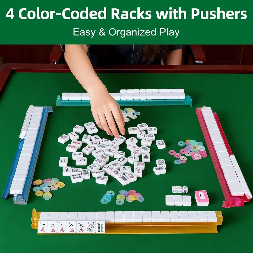 Classic Full-Size Mahjong Set  - Tile Bag Drawstring avaliação e preço