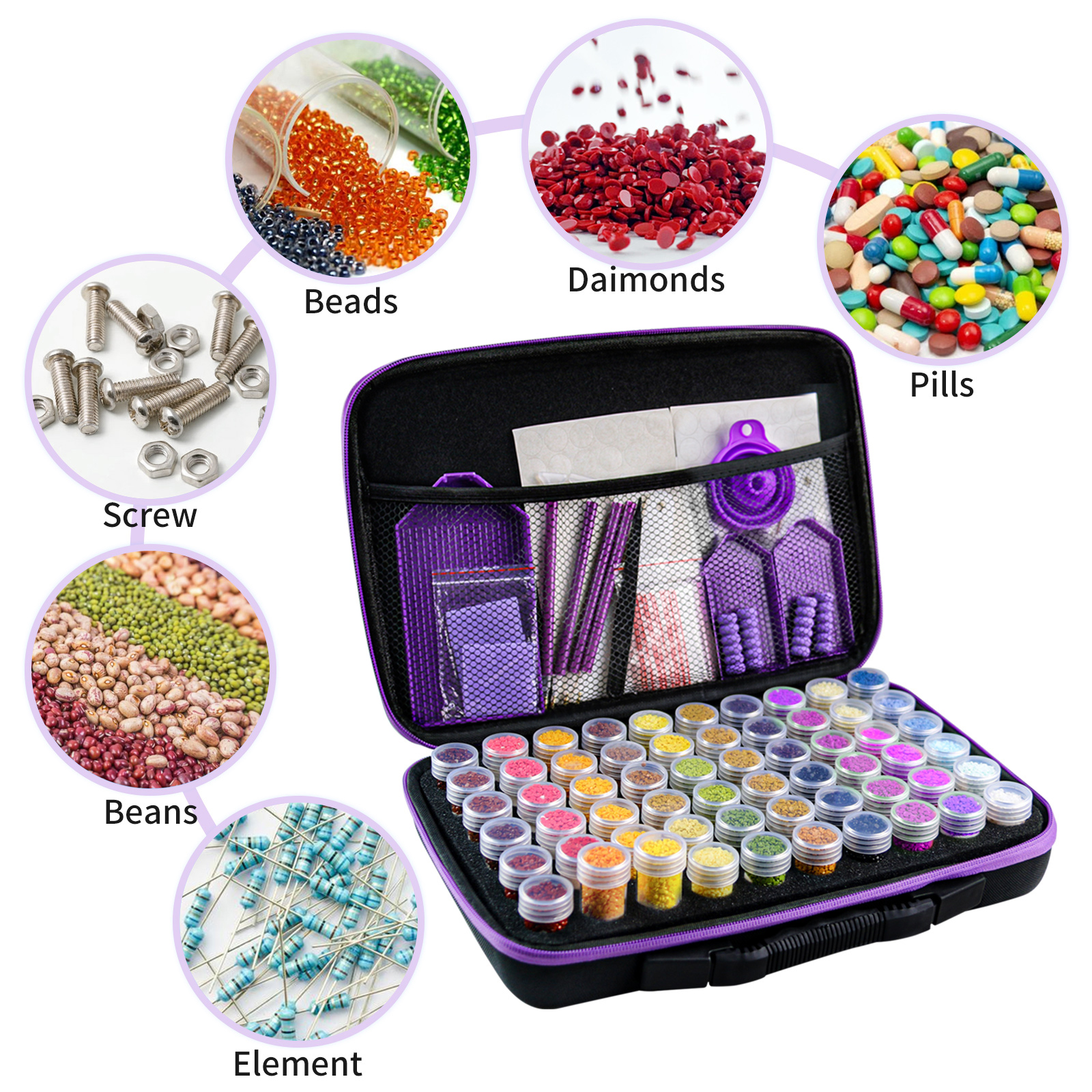 30/60/120 pieces diamond puzzl - Game Storage Box avaliação e preço