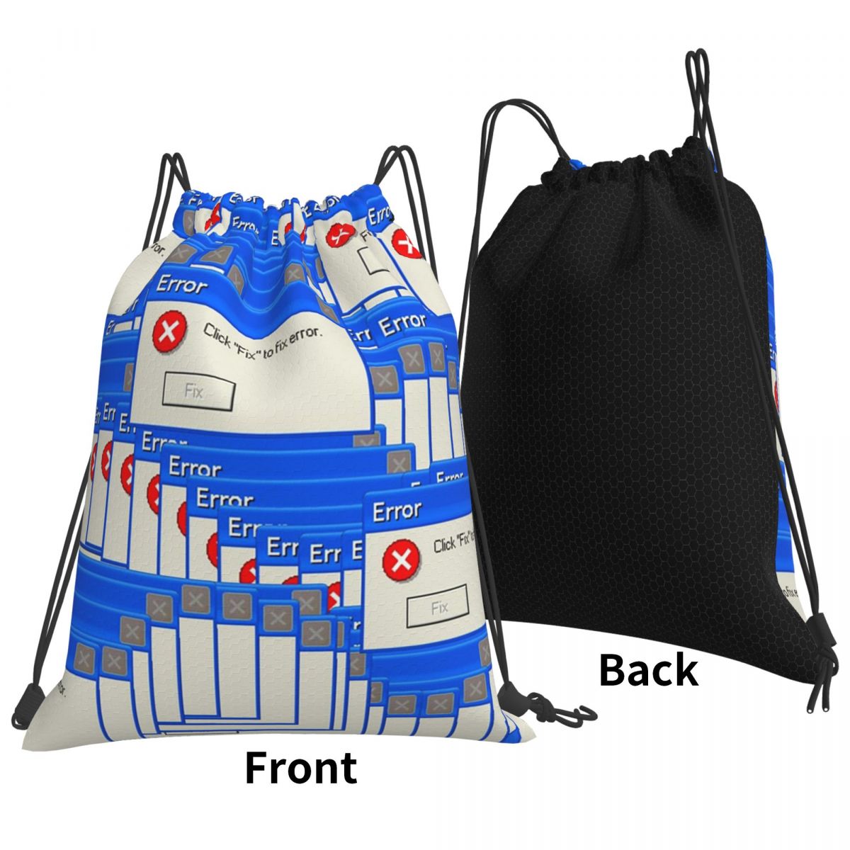 Windows Xp Error Tiled Backpac - Tile Bag Drawstring avaliação e preço
