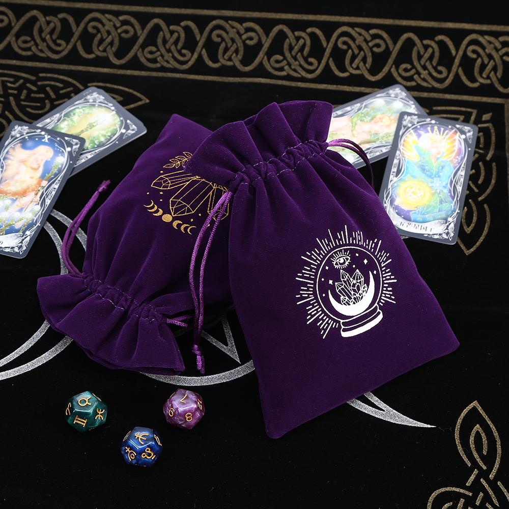 5Pcs Tarot Storage Velvet Bag  - Board Game Dots avaliação e preço
