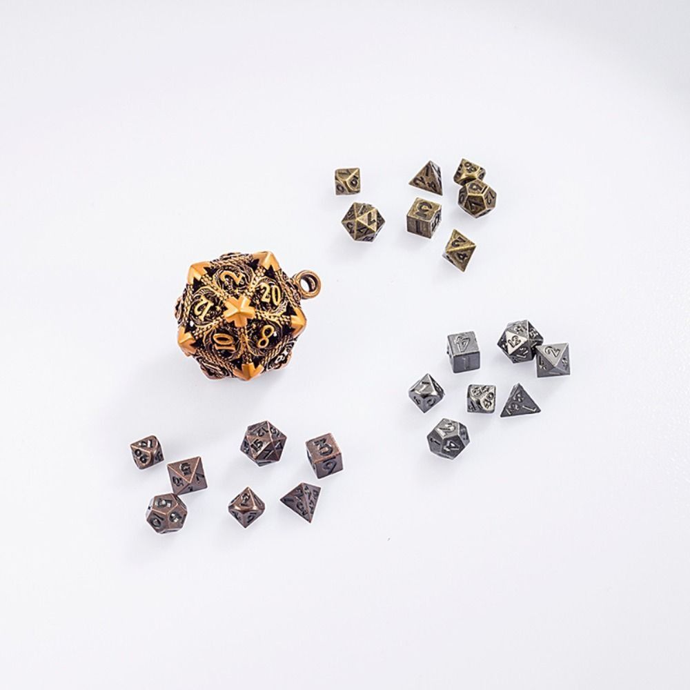 1 Set 20-sided Hollow Metal Di - Board Game Io avaliação e preço