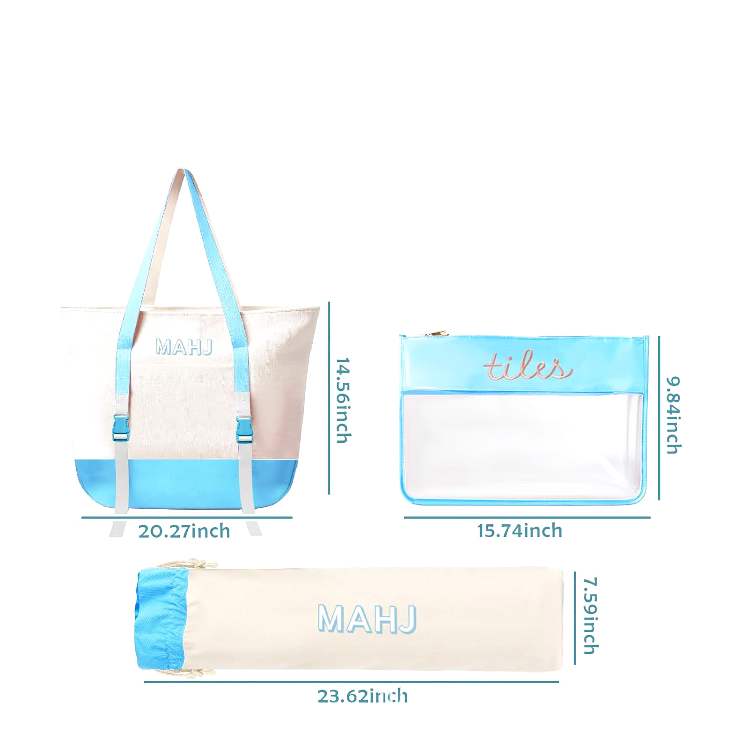 Canvas Tote Bag Set for Mahjon - Tile Bag Drawstring avaliação e preço