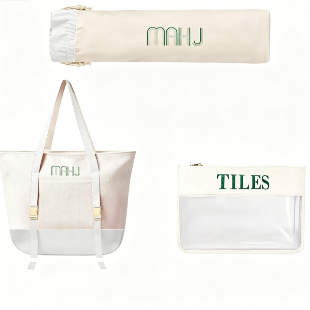 Canvas Tote Bag Set for Mahjon - Tile Bag Drawstring avaliação e preço