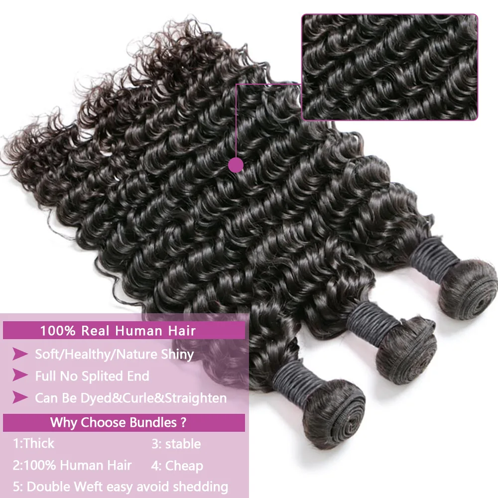 Queenlike Deep Wave Human Hair - Board Game Queen avaliação e preço