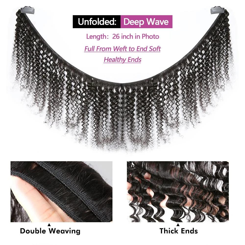 Queenlike Deep Wave Human Hair - Board Game Queen avaliação e preço