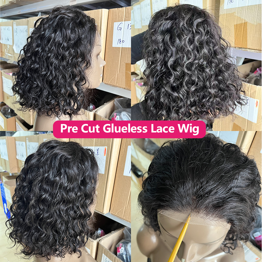 4x4 Glueless Wig BoB Human Hai - Board Game Queen avaliação e preço