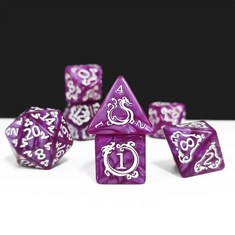 7pcs DND Dice 7Pcs/set Dragon  - Board Game Pandemic avaliação e preço