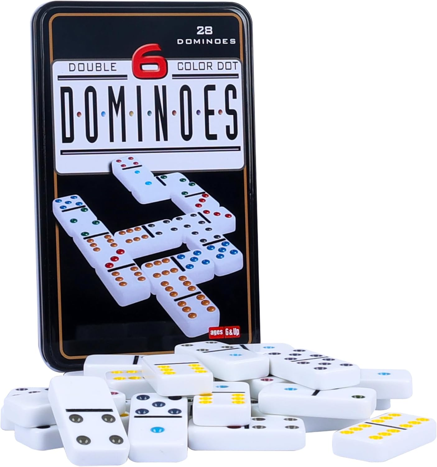 Double 6 Dominos Set for Adult - Game Storage Box avaliação e preço