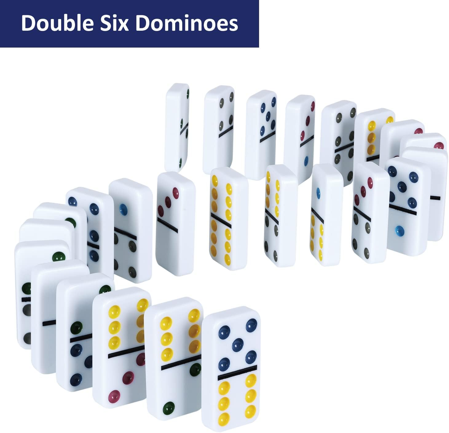Double 6 Dominos Set for Adult - Game Storage Box avaliação e preço