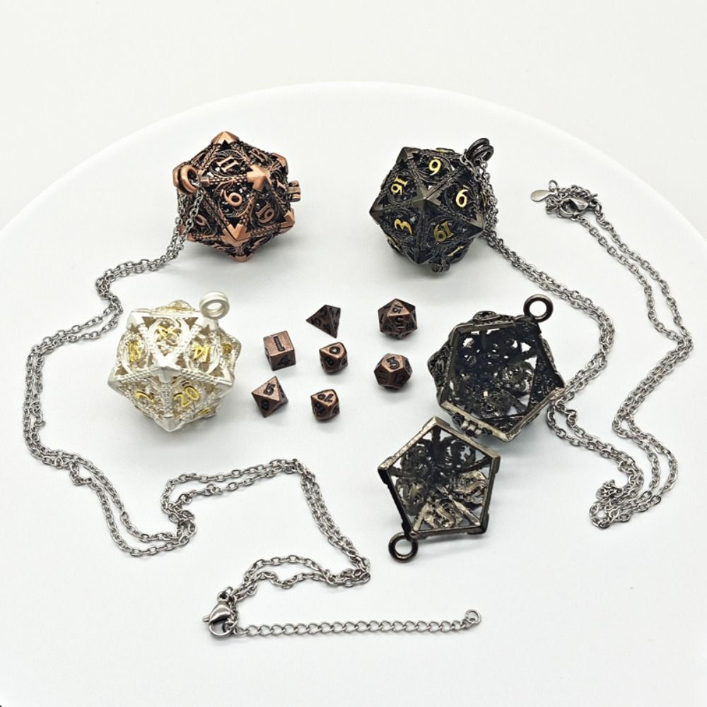 1 Set 20-sided Hollow Metal Di - Board Game Io avaliação e preço