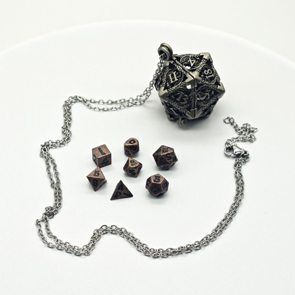 1 Set 20-sided Hollow Metal Di - Board Game Io avaliação e preço